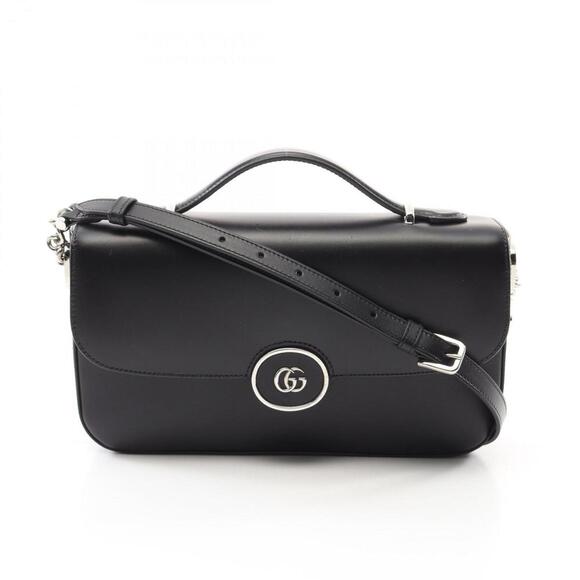 GUCCI Black Leather Shoulder Bag - Picture 1 of 10